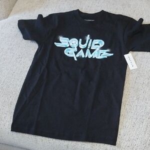 PacSun Black Tee with Light Blue Graphic